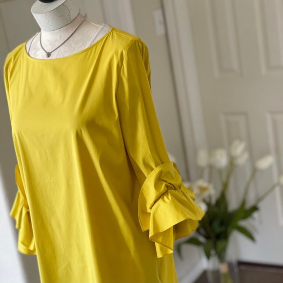 NWT Lafayette 148 Ruffle Sleeve Knee-length Dress - Picture 8 of 15